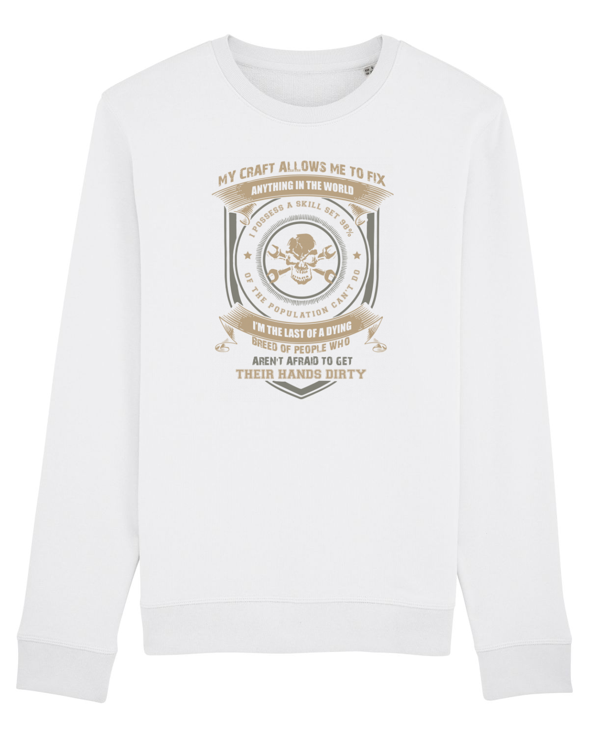 Bluză mânecă lungă Unisex Rise White