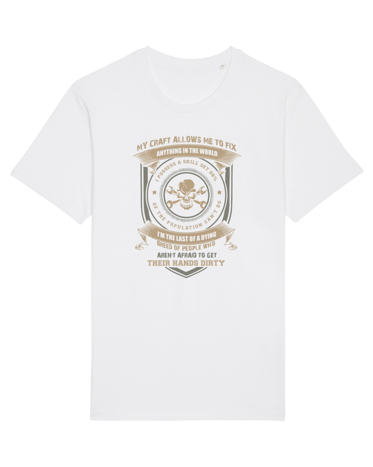Tricou mânecă scurtă Unisex Rocker White
