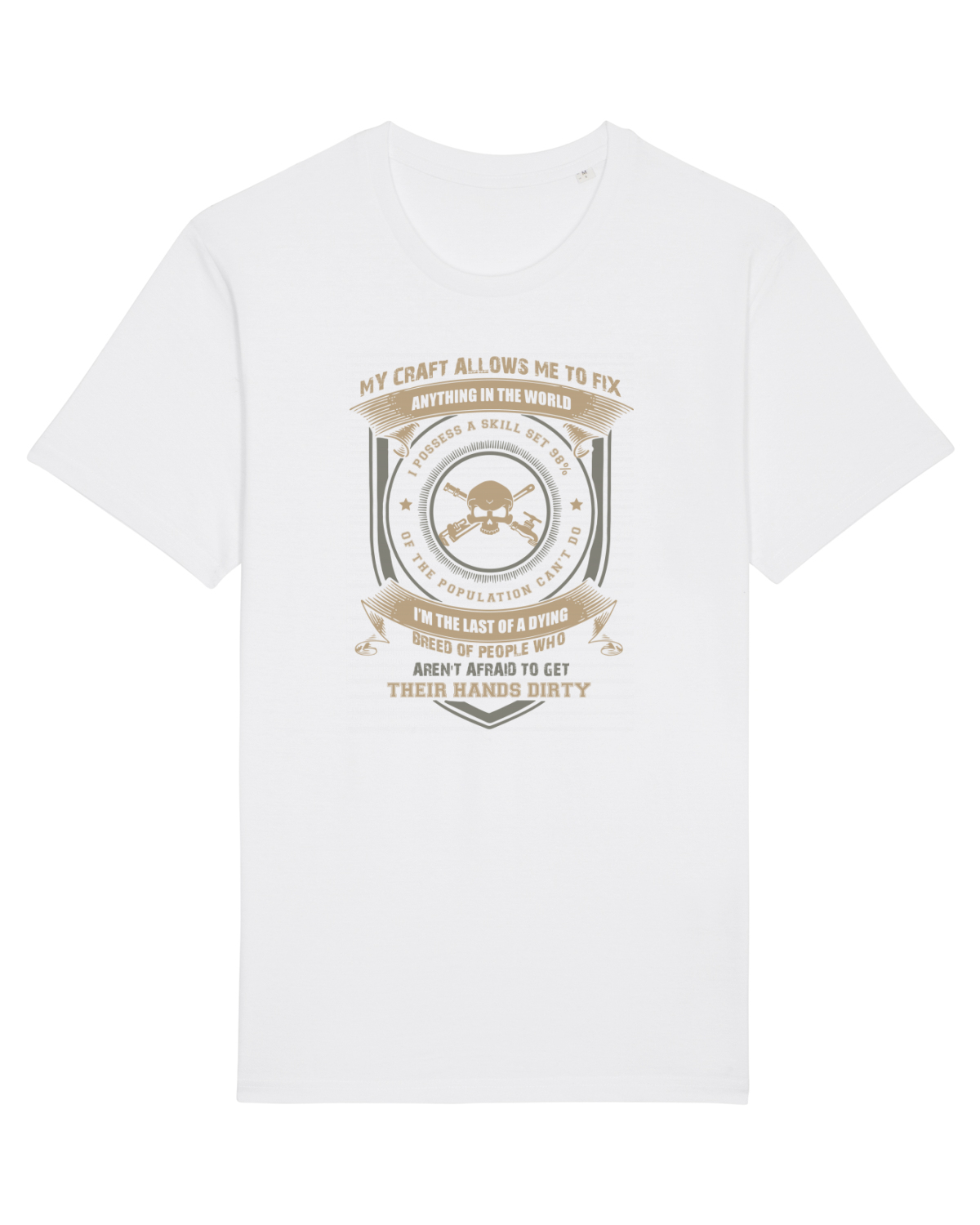 Tricou mânecă scurtă Unisex Rocker White