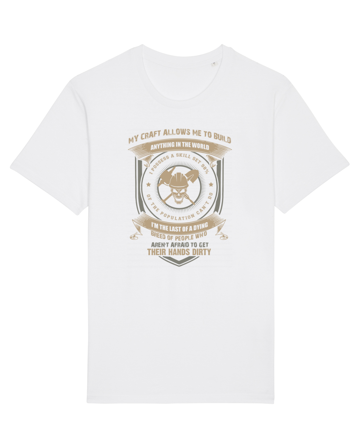 Tricou mânecă scurtă Unisex Rocker White