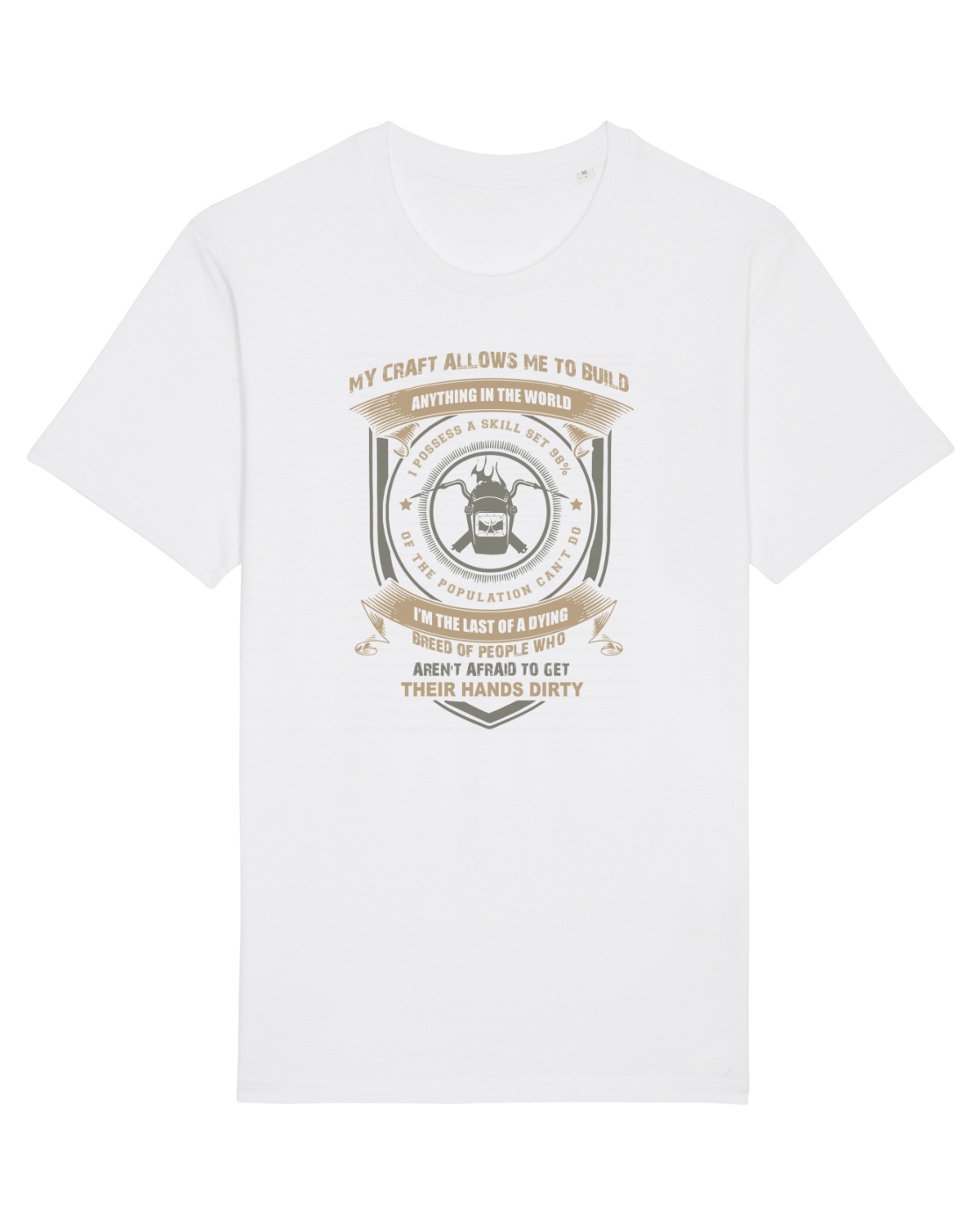 Tricou mânecă scurtă Unisex Rocker White