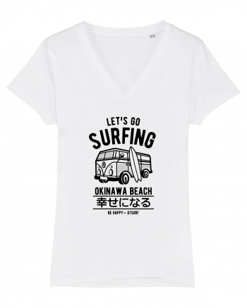 Go Surfing Okinawa Black White