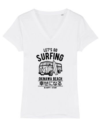 Go Surfing Okinawa Black White