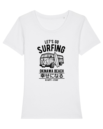 Go Surfing Okinawa Black White