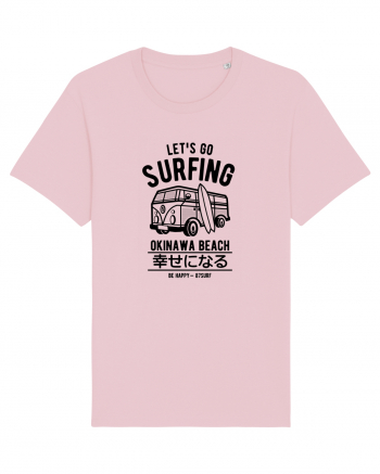 Go Surfing Okinawa Black Cotton Pink