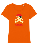 PIRAT Tricou mânecă scurtă guler larg fitted Damă Expresser