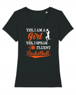 BASKETBALL GIRL Tricou mânecă scurtă guler larg fitted Damă Expresser