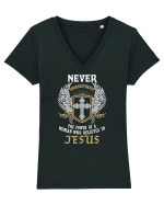 jesus Tricou mânecă scurtă guler V Damă Evoker