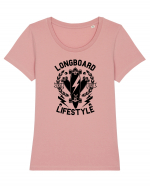 Longboard Lifestyle Black Tricou mânecă scurtă guler larg fitted Damă Expresser