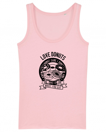 Love Donuts Black Cotton Pink