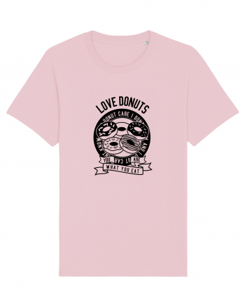 Love Donuts Black Cotton Pink