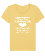 GRANDMA Tricou mânecă scurtă guler larg fitted Damă Expresser