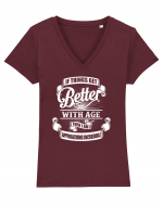 BETTER WITH AGE Tricou mânecă scurtă guler V Damă Evoker