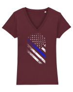 POLICE Tricou mânecă scurtă guler V Damă Evoker