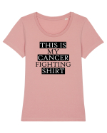 CANCER FIGHTING Tricou mânecă scurtă guler larg fitted Damă Expresser