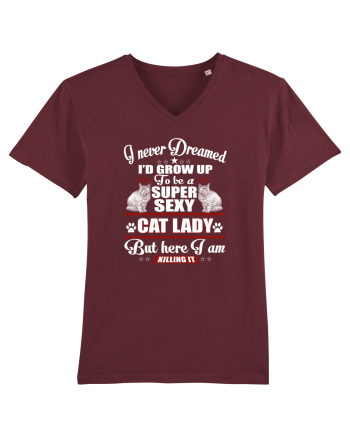 CAT LADY Burgundy