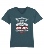 CAT LADY Tricou mânecă scurtă guler V Bărbat Presenter