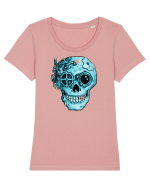 Craniu cu dichis Tricou mânecă scurtă guler larg fitted Damă Expresser