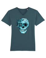 Craniu cu dichis Tricou mânecă scurtă guler V Bărbat Presenter