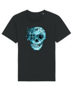 Craniu cu dichis Tricou mânecă scurtă Unisex Rocker