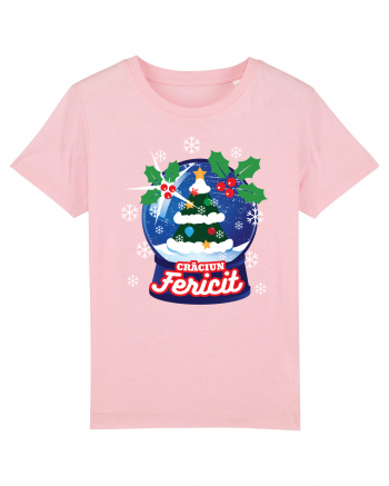 Crăciun fericit! - glob de zăpadă Cotton Pink