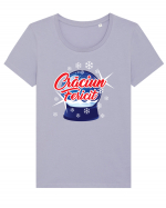 Crăciun Fericit! Tricou mânecă scurtă guler larg fitted Damă Expresser