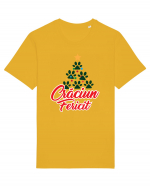 Crăciun fericit! -brad din labuțe  Tricou mânecă scurtă Unisex Rocker