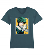  Izuku Midoriya Tricou mânecă scurtă guler V Bărbat Presenter