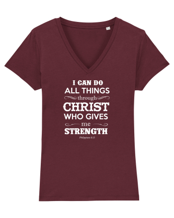 THROUGH CHRIST Burgundy