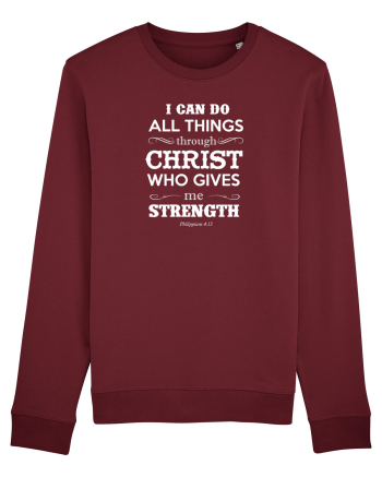 THROUGH CHRIST Burgundy