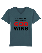 GOD WINS Tricou mânecă scurtă guler V Bărbat Presenter