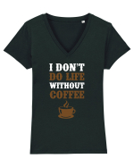 COFFEE Tricou mânecă scurtă guler V Damă Evoker
