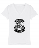 Motocross Speed Black Tricou mânecă scurtă guler V Damă Evoker