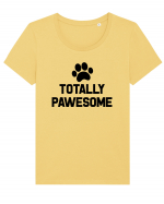 PAWSOME Tricou mânecă scurtă guler larg fitted Damă Expresser