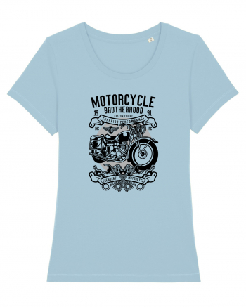Motorcycle Vintage Black Sky Blue