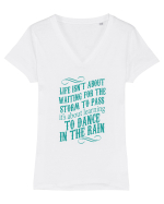 RAIN DANCE Tricou mânecă scurtă guler V Damă Evoker