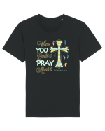 PRAY Tricou mânecă scurtă Unisex Rocker