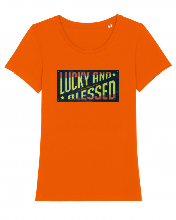 Lucky And Blessed Bright Orange