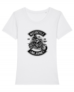 Motorycle Long Journey Black Tricou mânecă scurtă guler larg fitted Damă Expresser