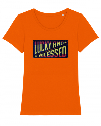 Lucky And Blessed Bright Orange