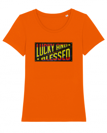 Lucky And Blessed Bright Orange