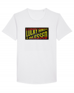 Lucky And Blessed Tricou mânecă scurtă guler larg Bărbat Skater