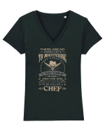 CHEF Tricou mânecă scurtă guler V Damă Evoker