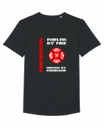 FIREFIGHTER Tricou mânecă scurtă guler larg Bărbat Skater