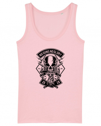 No Guns No Glory Skull Black Cotton Pink