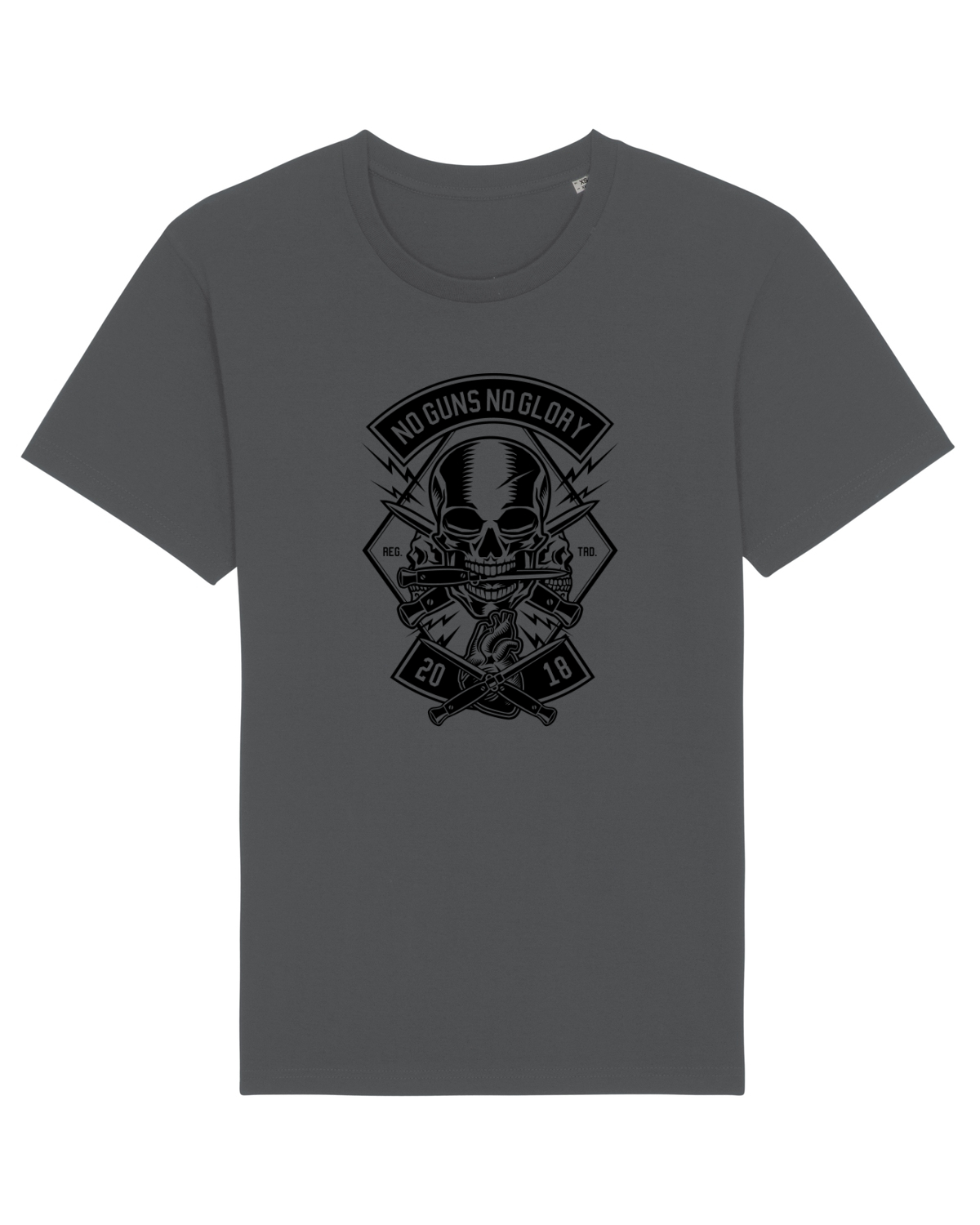 Tricou mânecă scurtă Unisex Rocker Anthracite