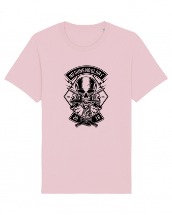 No Guns No Glory Skull Black Cotton Pink