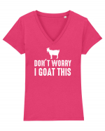 GOAT Tricou mânecă scurtă guler V Damă Evoker