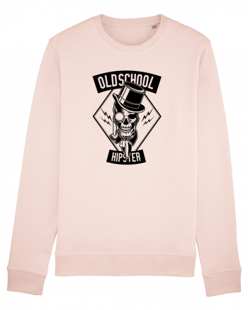 Old School Hipster Skull Black Candy Pink