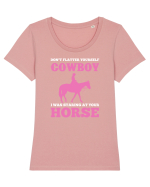 HORSE Tricou mânecă scurtă guler larg fitted Damă Expresser